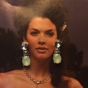 🌱Napier | “Floral Fixation” Linear Drop Earrings